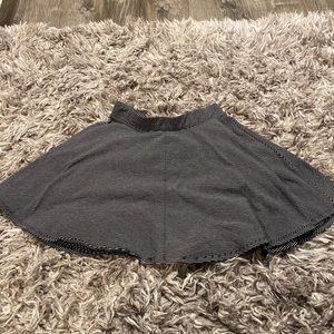 Black and white striped skater skirt